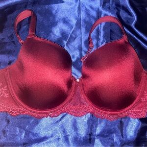 La SENZA Deep Red Lace Bra